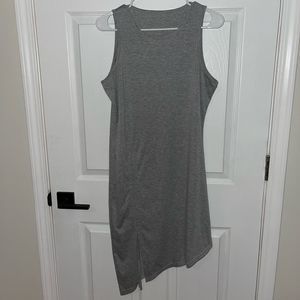Gray side tie dress